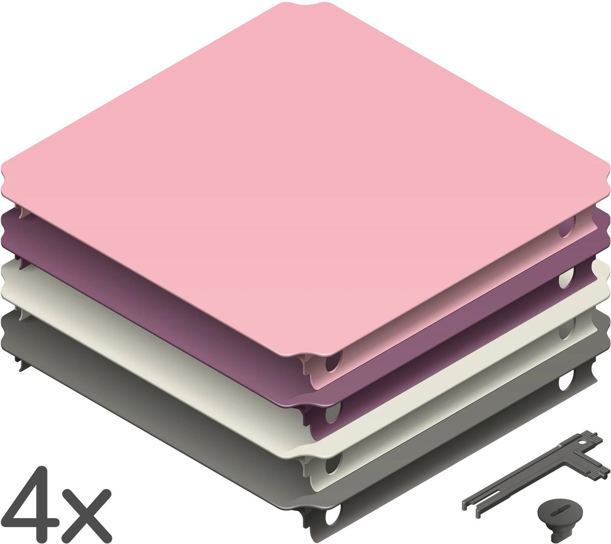   Home Panelen Set S (4st.) - Berry