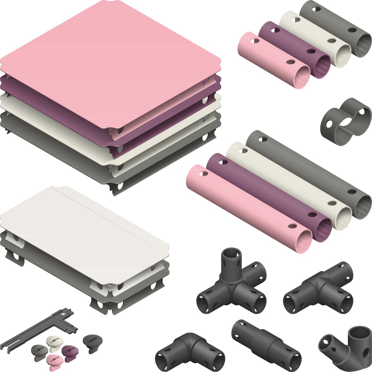   Upgrade Kit Home - Roze/Grijs