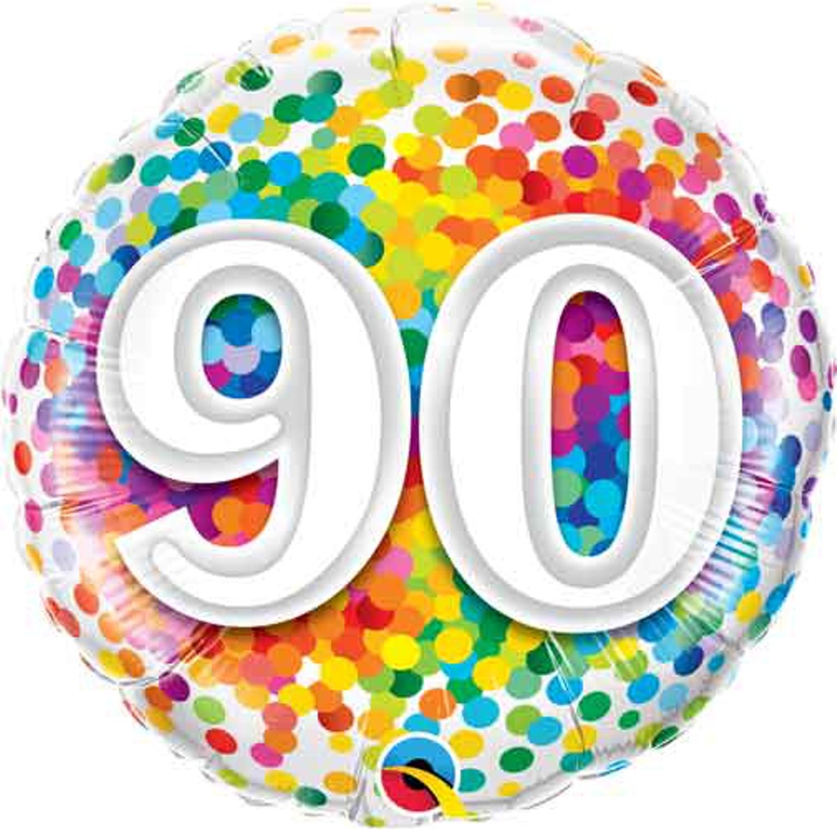 90 Confetti - Folieballon 45 cm