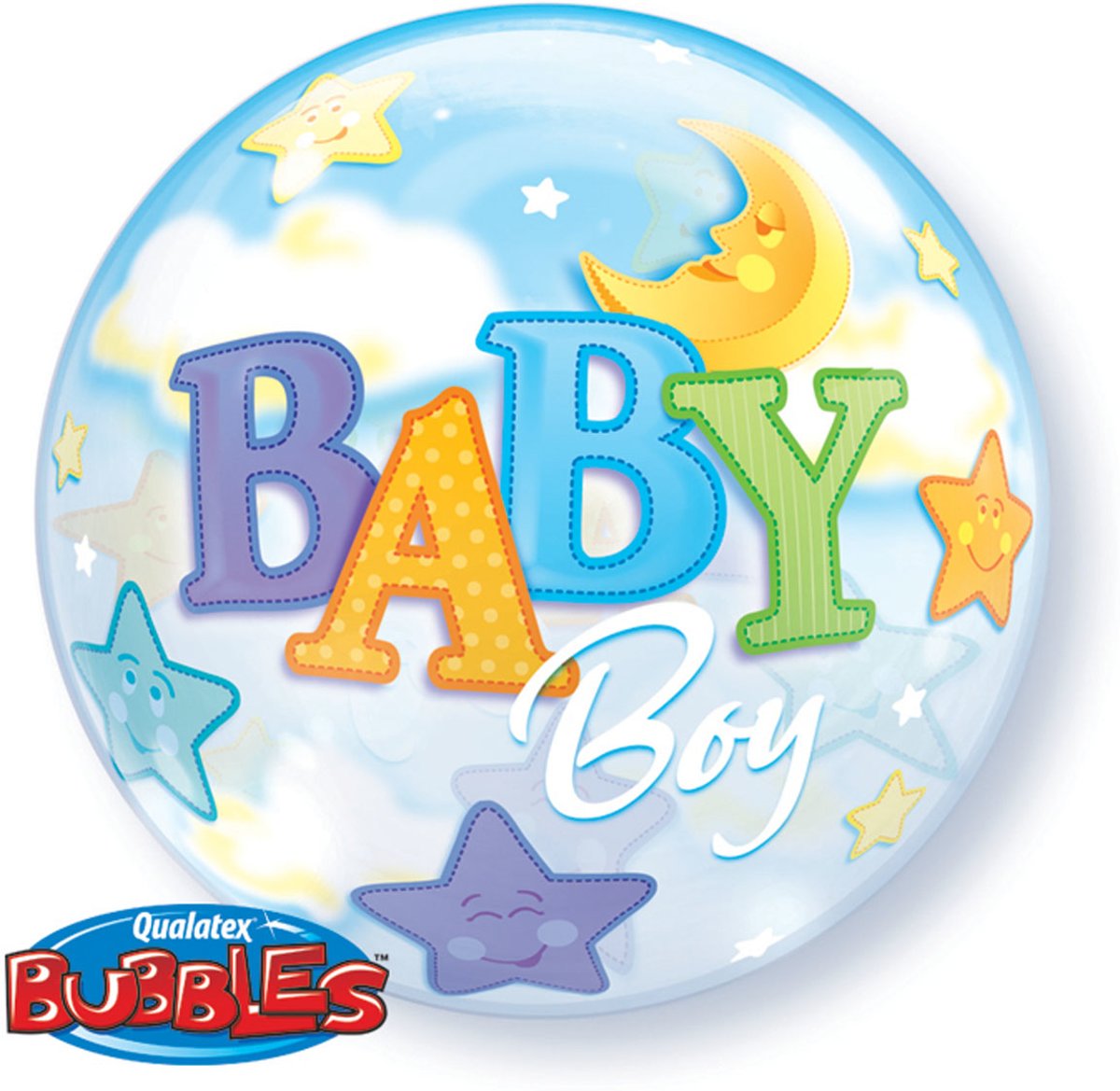 Baby Boy Moon Bubbles Ballon 56cm