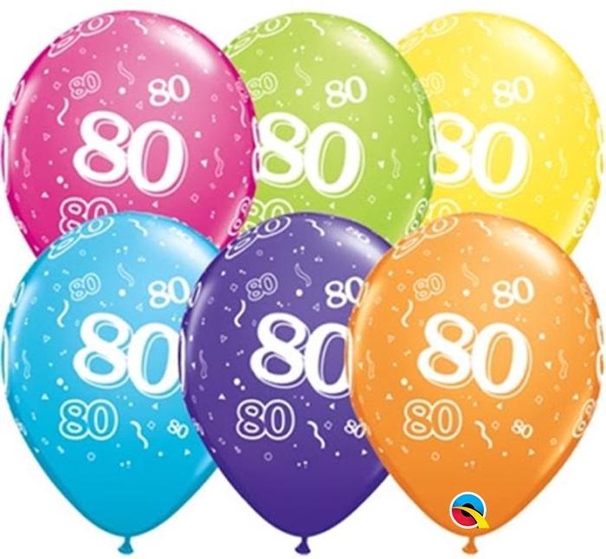 Ballonnen Happy Birthday 80 Jaar