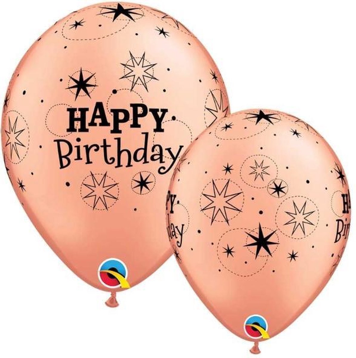 Ballonnen Happy Birthday Rose Gold 25 stuks