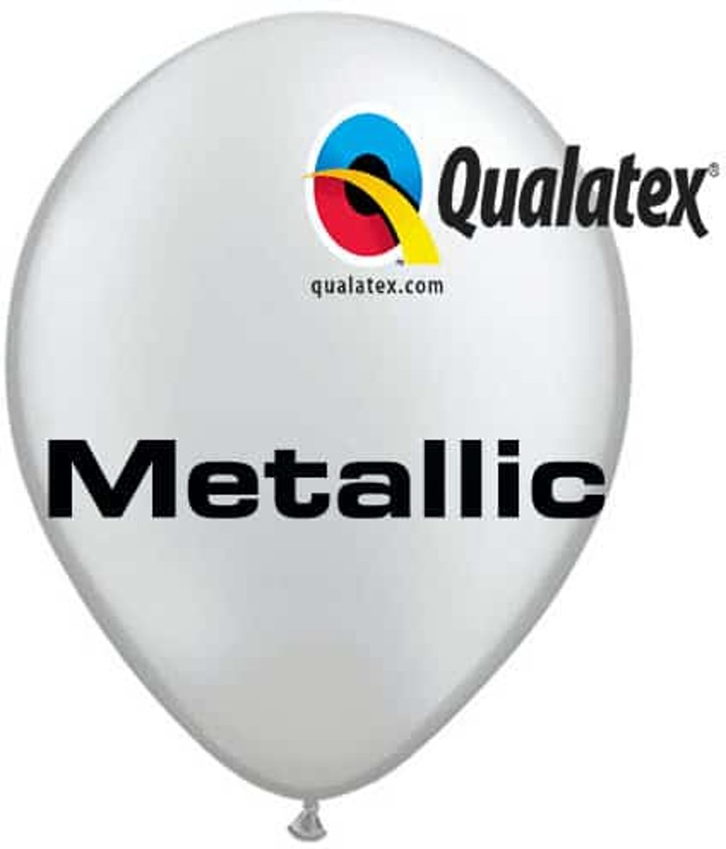 Ballonnen Metallic Zilver 30 cm 25 stuks