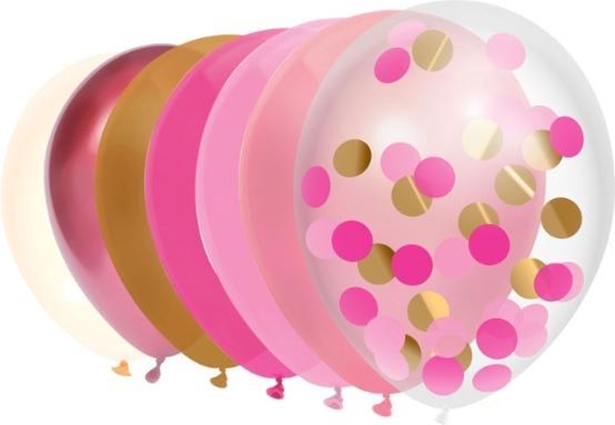 Ballonnen mix Princess pink 10 stuks