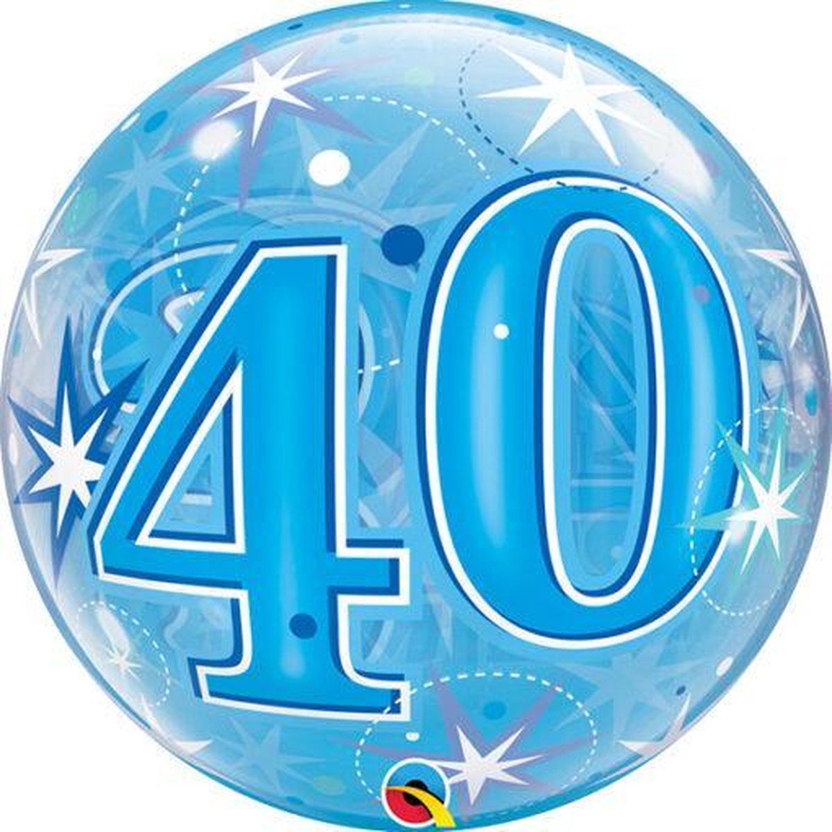 Bubble Sparkle Blue 40 jaar