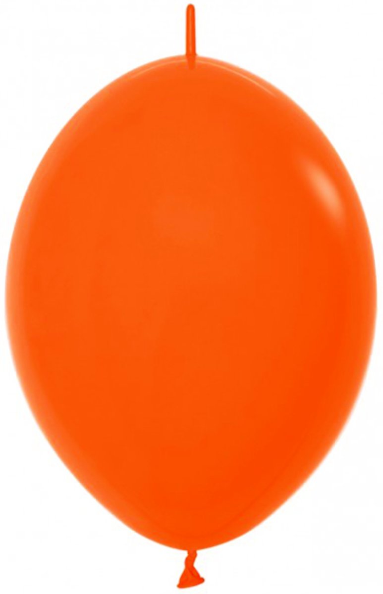 Doorknoopballonnen Linkoloon LOL-12 Oranje 33 cm (50 stuks)