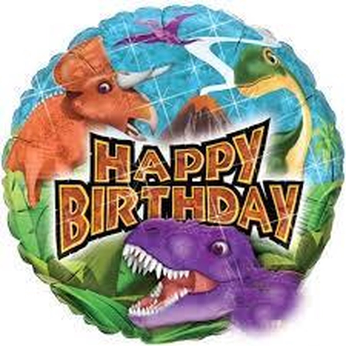 Folieballon Happy Birthday Dino 46cm