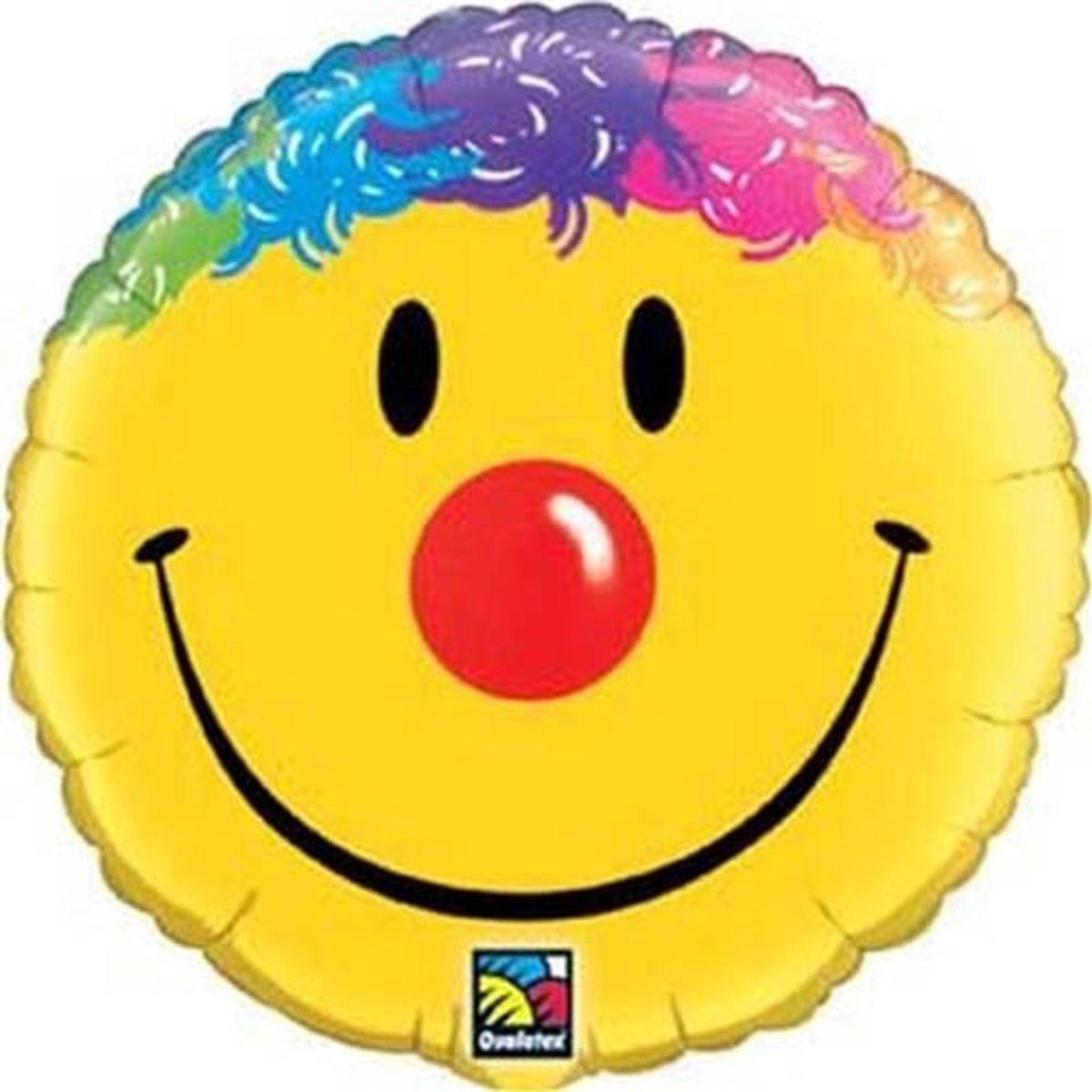 Folieballon smiley rode neus (zonder helium)