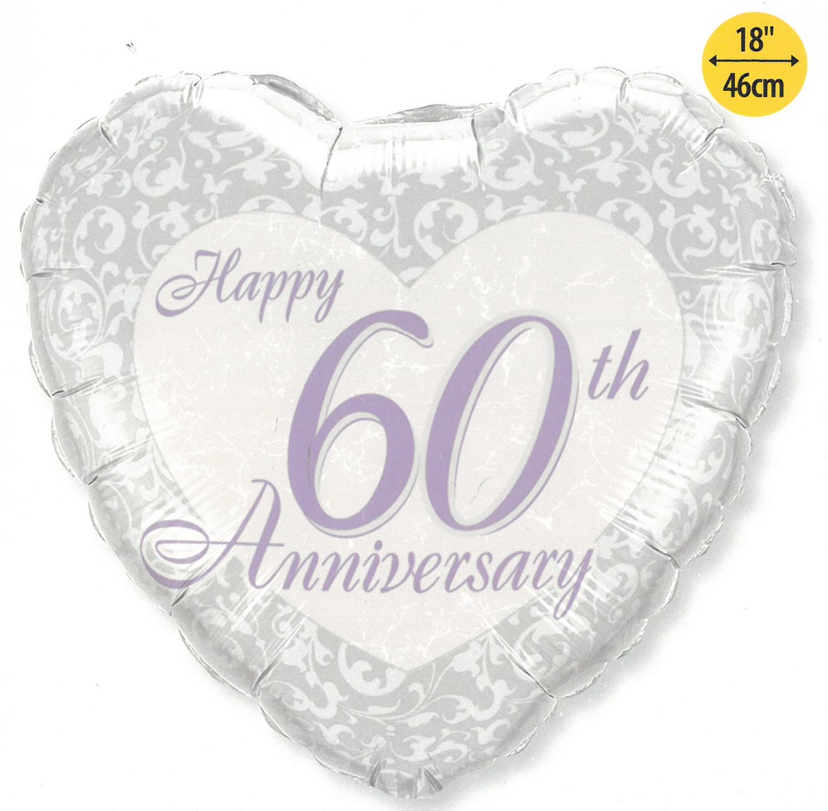 Happy 60th anniversary - Folieballon 45 cm