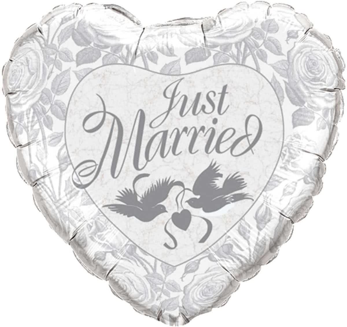 Just Married Hart Ballon Duiven (excl. helium)