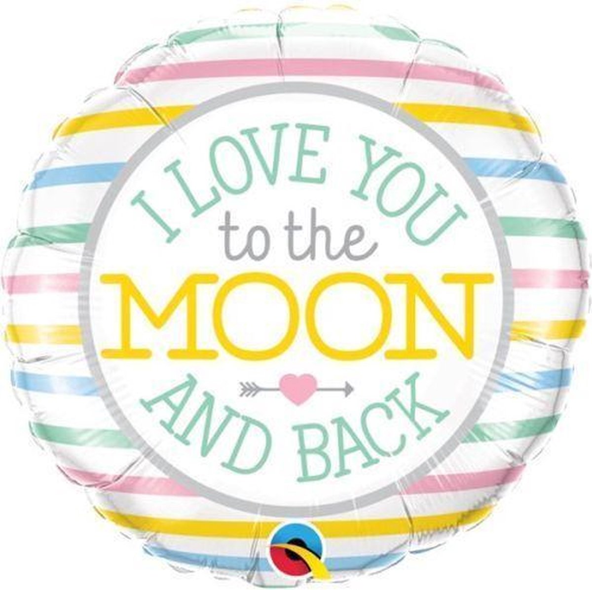 Qualatex - Folieballon - I love you to the moon and back - Zonder vulling - 43cm