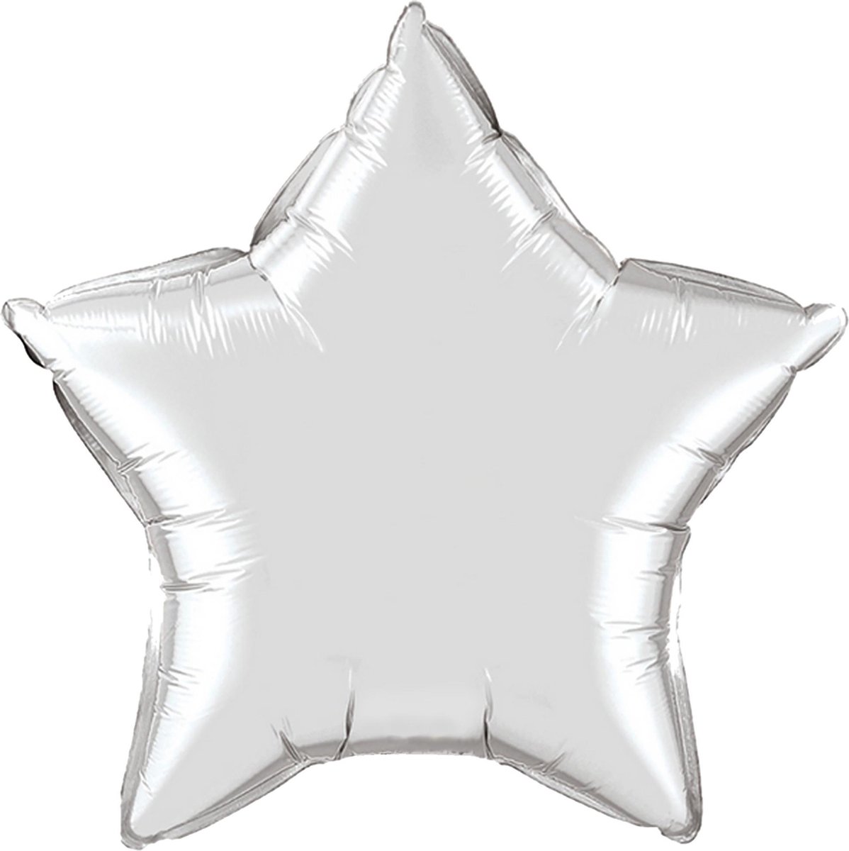 Qualatex 36 Inch Star Shaped Plain Foil Balloon (Zilver)