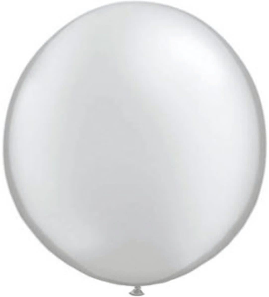 Qualatex ballon 90 cm zilver