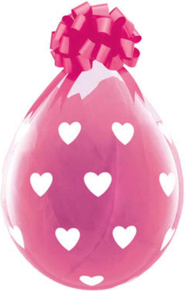 Stuffer Ballonnen Hartjes Roze 45cm - 25 stuks