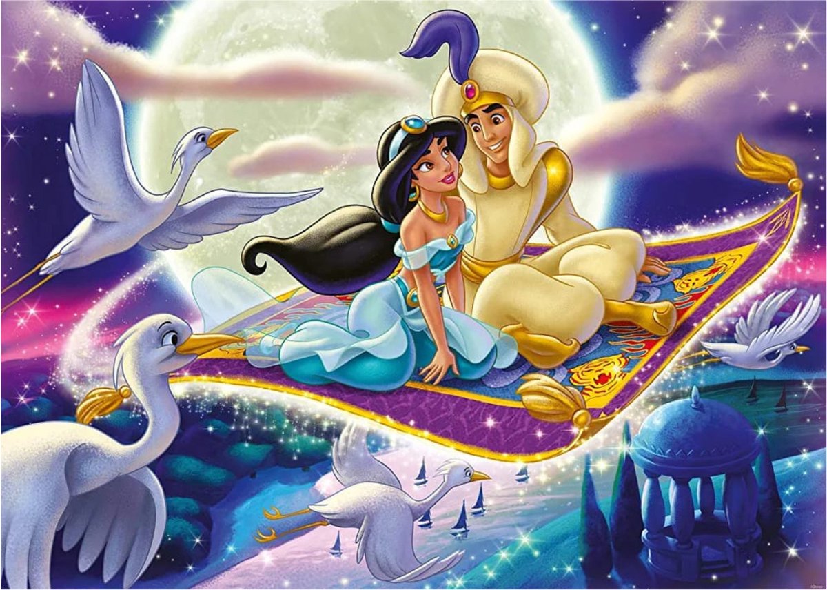 Diamond Painting - Aladdin - 35 x 45 cm - X Diverse Kleuren - Ronde Steentjes - Volwassenen - Diamond Painting Volledig Pakket - Hobby Pakket - Starterspakket