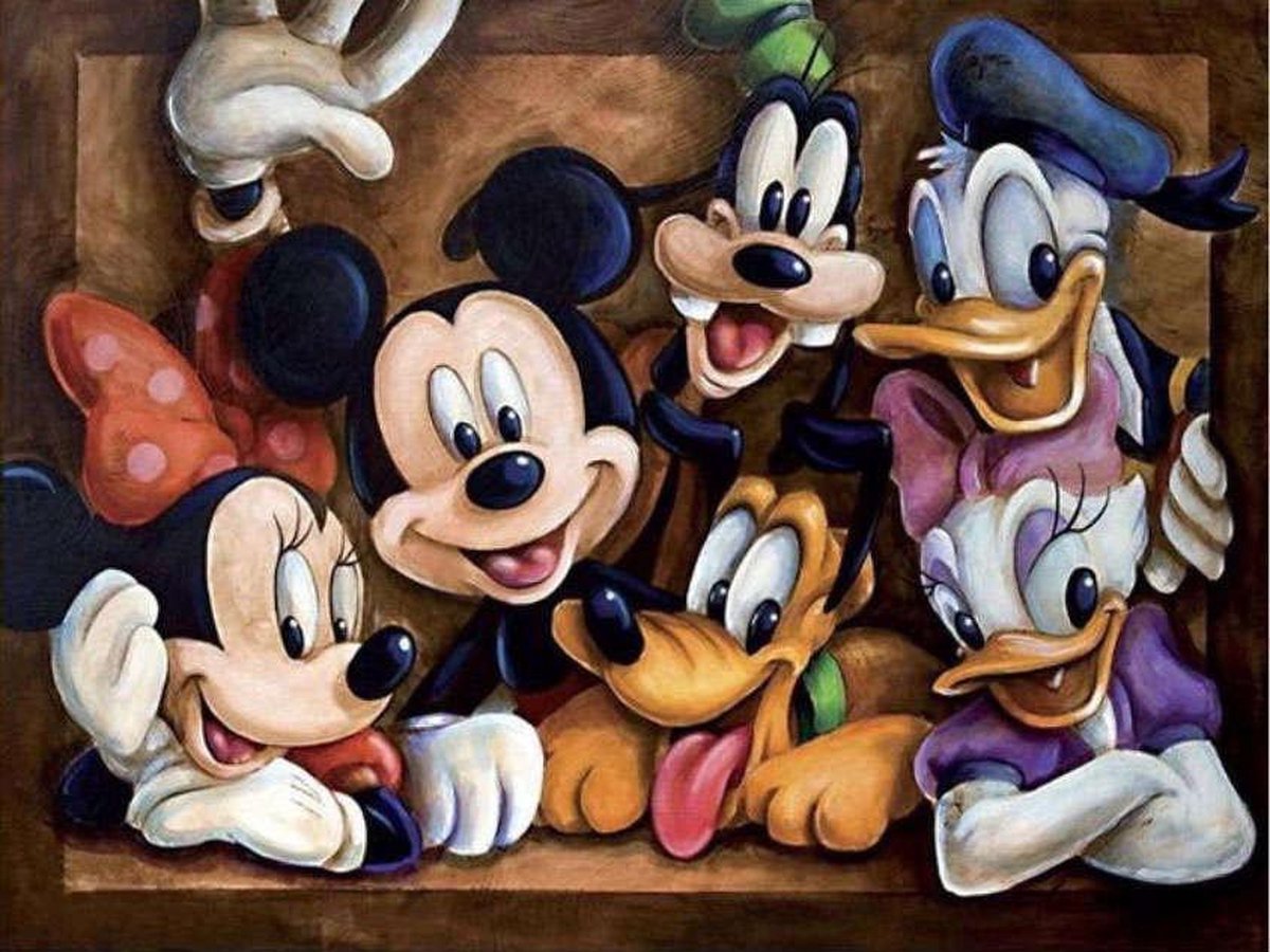 Diamond Painting - Mickey Mouse - 35 x 45 cm - 26 Diverse Kleuren - Ronde Steentjes - Volwassenen - Diamond Painting Volledig Pakket - Hobby Pakket - Starterspakket