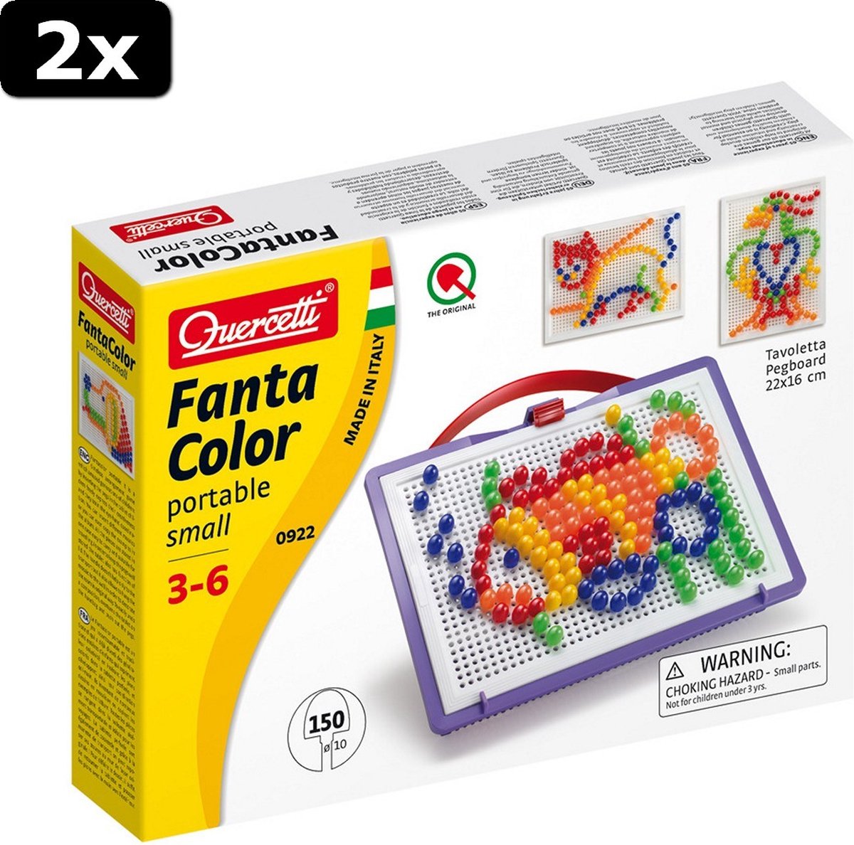 2x Quercetti Mozaiekkoffer Fantacolor 150-delig