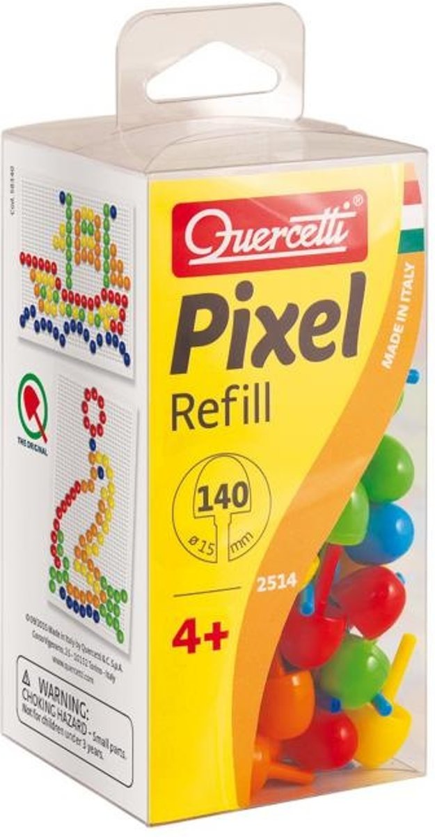 Quercetti Pixel Aanvuldoos 15 Mm 140-delig