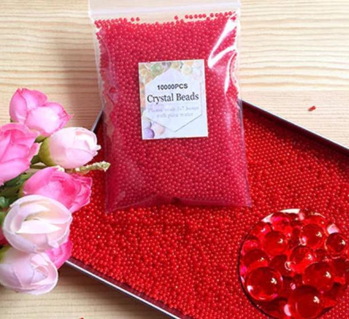 Waterkralen / Hydrogel / Aquabeads / Orbeez - Rood - 10.000 stuks