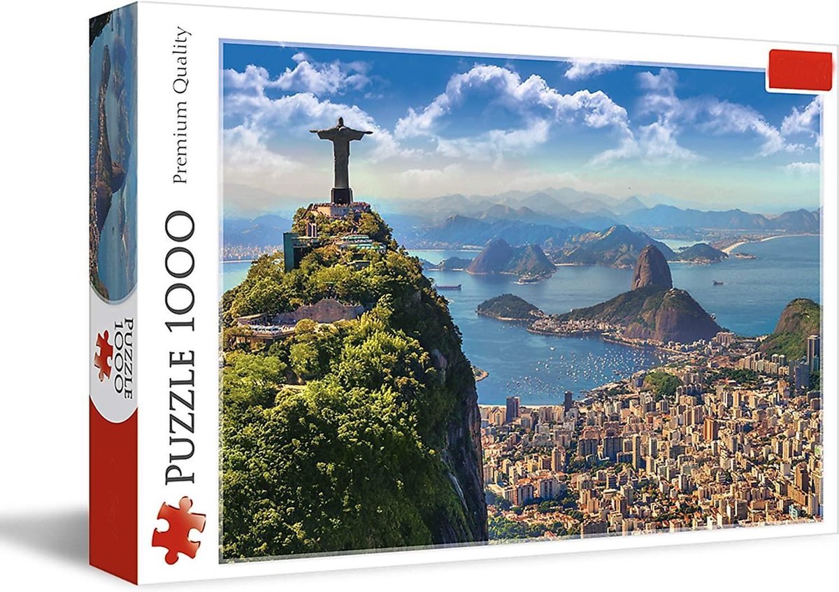 Puzzel Christ the Redeemer (Christus de Verlosser) - 1000 Stukjes - Brazilie - 7 Wereldwonderen - Cristo Redentor