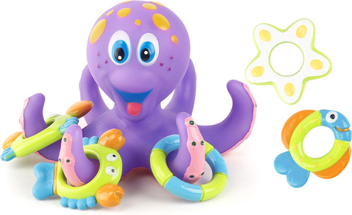 Happy de octopus - drijvend bad speelgoed - speelgoed - baby speelgoed - speelgoed 2 jaar - speelgoed 1 jaar - speelgoed 0 jaar