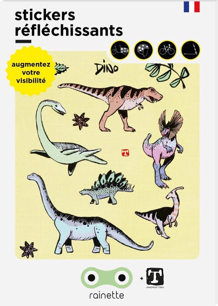 Rainette reflective stickers - DINO