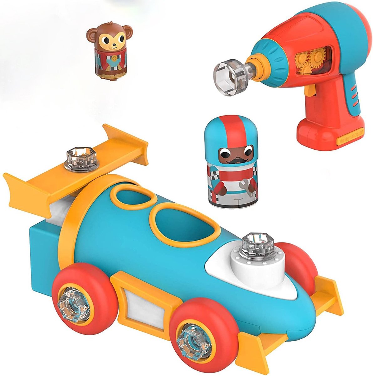 Design & Drill Bolt Buddies Race Auto Constructie Speelgoed