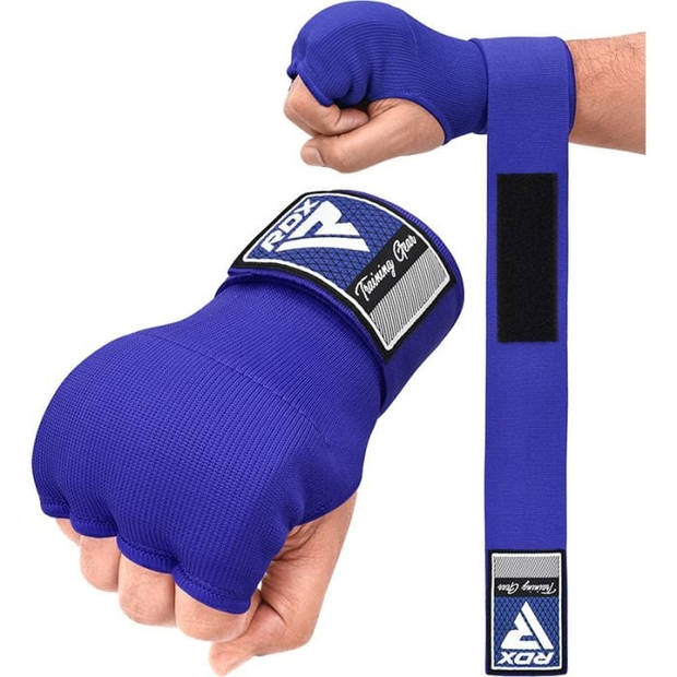 RDX Sports Binnenhandschoenen IS2 Bandage Blauw - Maat L