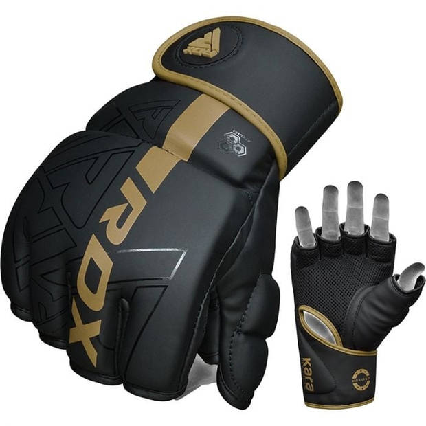 RDX Sports F6 Kara MMA Grappling Gloves Goud - Maat L