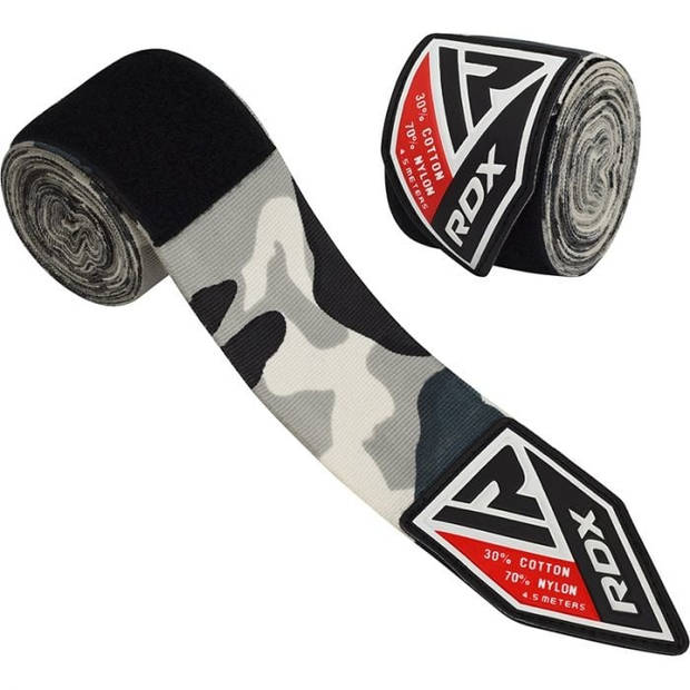 RDX Sports Hand Wraps Camo grey - 4.5m - bescherming