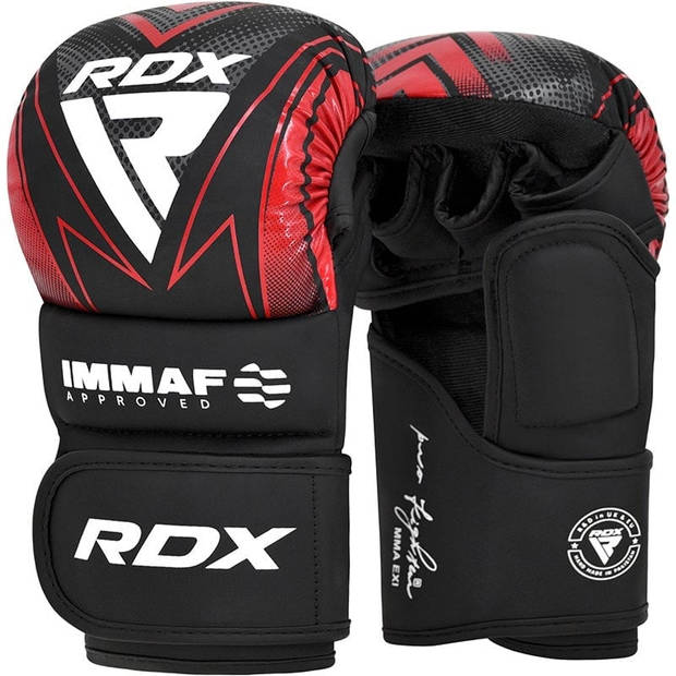 RDX Sports IMMAF Shooter Grappling Gloves MMA Rood Maat: L