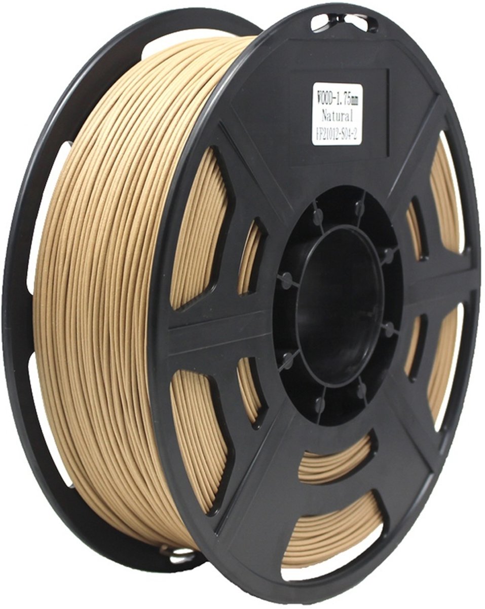 3D PLA Wood filament 1.75mm -1 KG - Hout Naturel