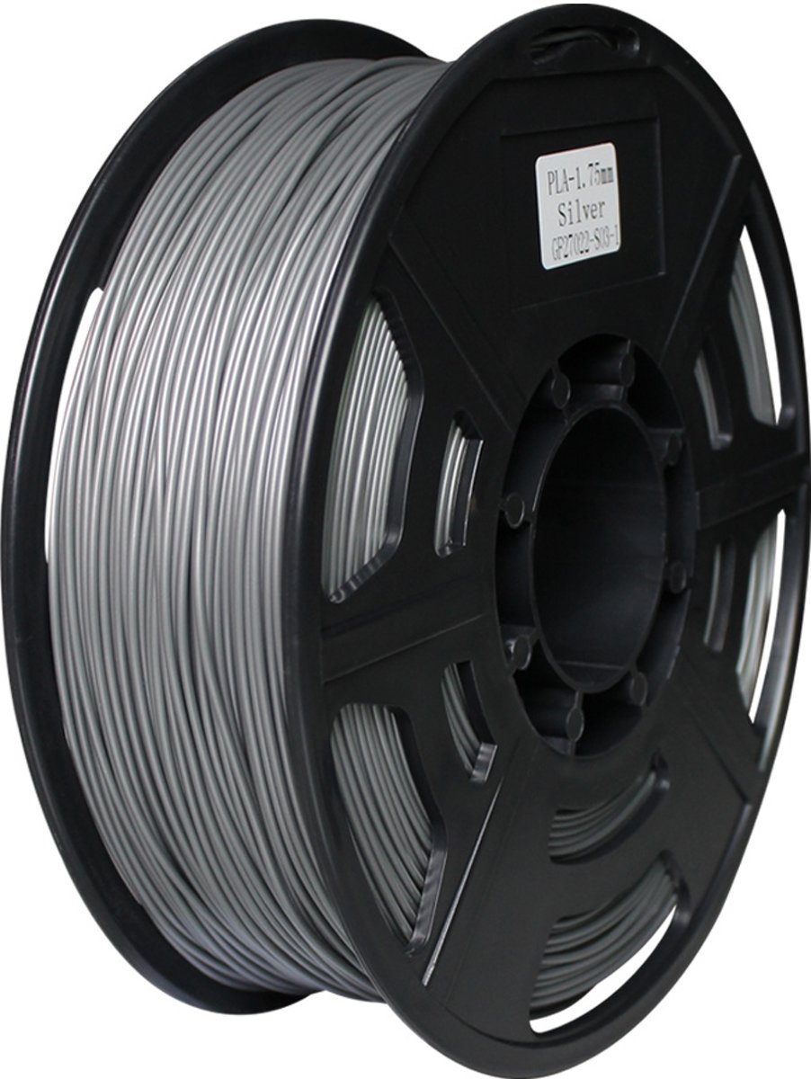 3D PLA filament 1.75mm -1 KG - Zilverkleurig