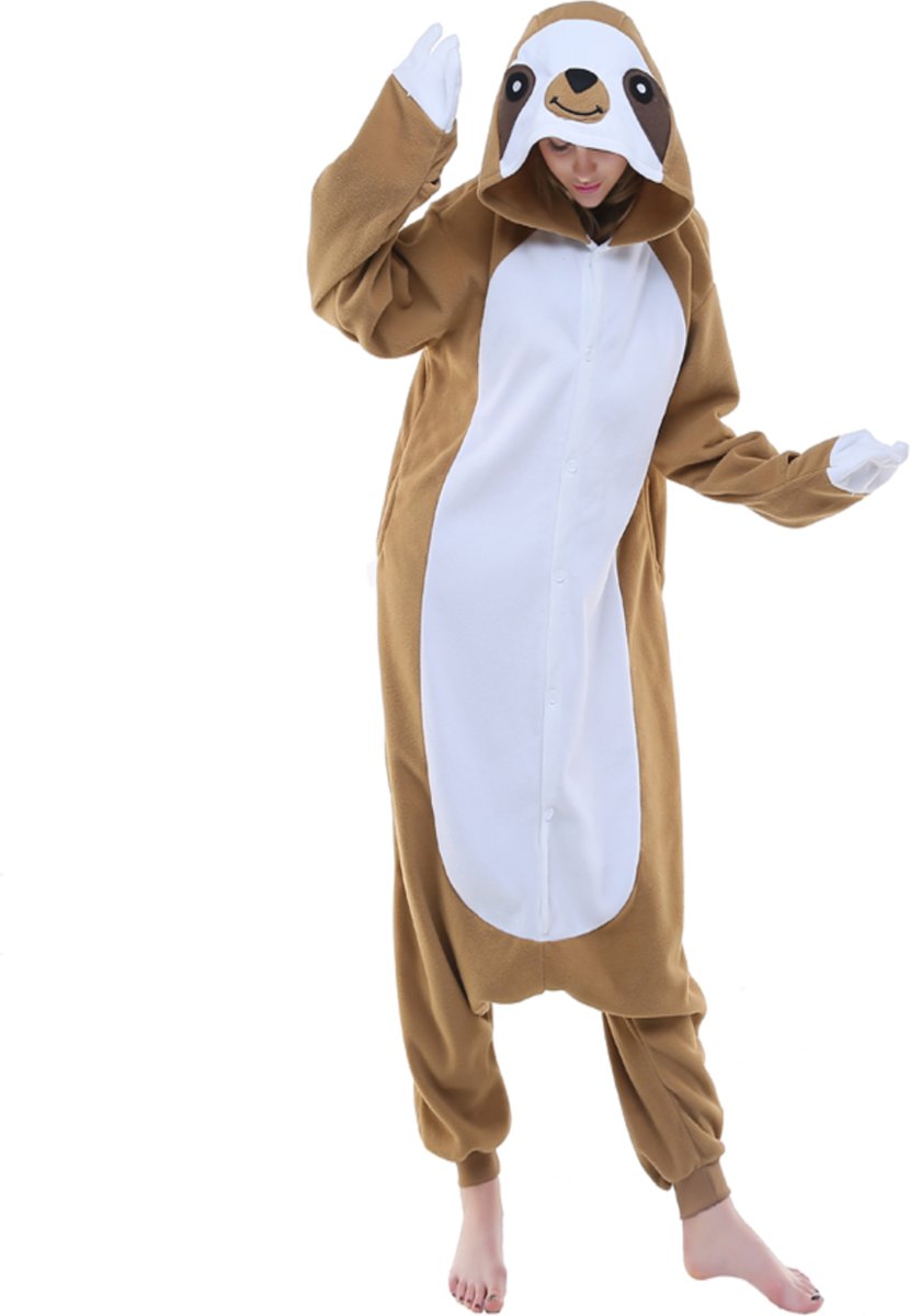 Luiaard Onesie voor volwassenen - Luiaard Kigurumi Pyjama - Maat L