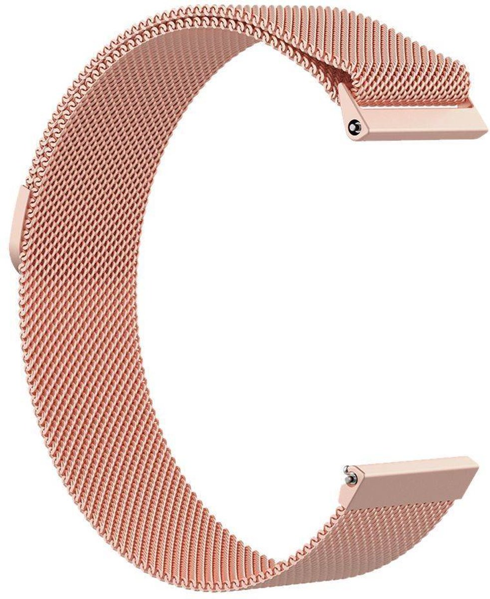 Milanese polsbandje met magneetsluiting voor de Fitbit Versa - Rose Goudkleurig