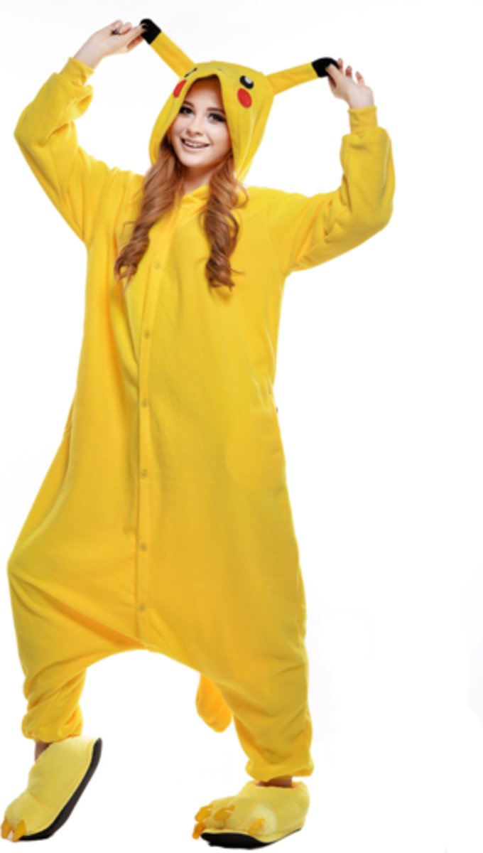 Pikachu Onesie voor volwassenen - Pikachu Kigurumi Pyjama - Maat L