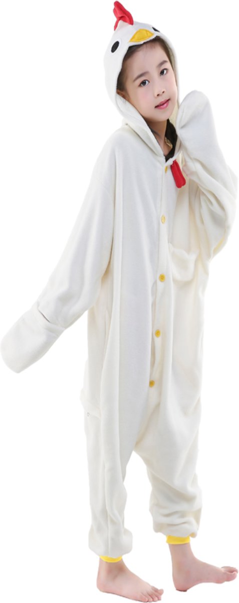 REBL Witte Kip Onesie voor kinderen - Witte Kip Kigurumi Pyjama