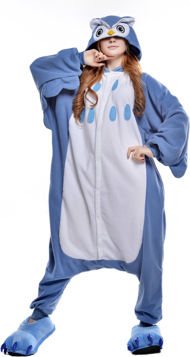 Uil Onesie voor volwassenen - Uil Kigurumi Pyjama - Maat L