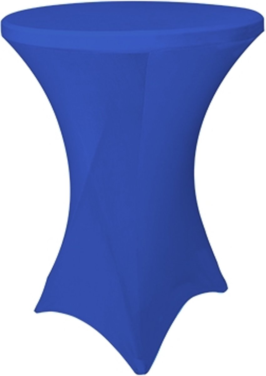 Stretch rok blauw statafel 60cm