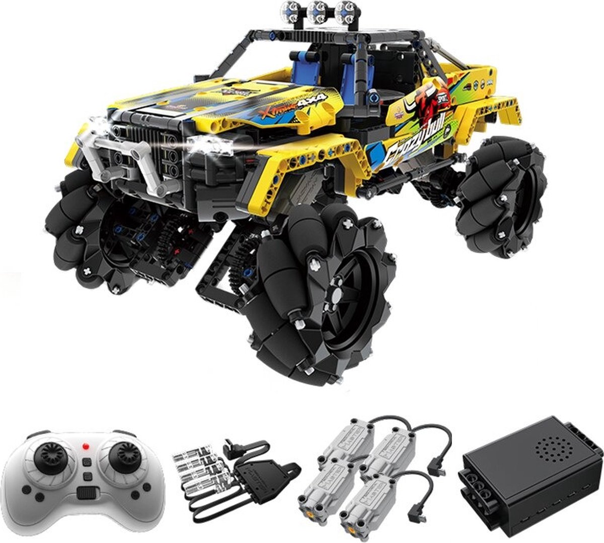 REPEAK® Modelbouw Monstertruck - 1030 bouwstenen - Modelauto - Monstertruck - Bouwen - Hobby - Realistisch - Ideaal cadeau - Decoratie - Bestuurbare Auto  - Sportauto’s