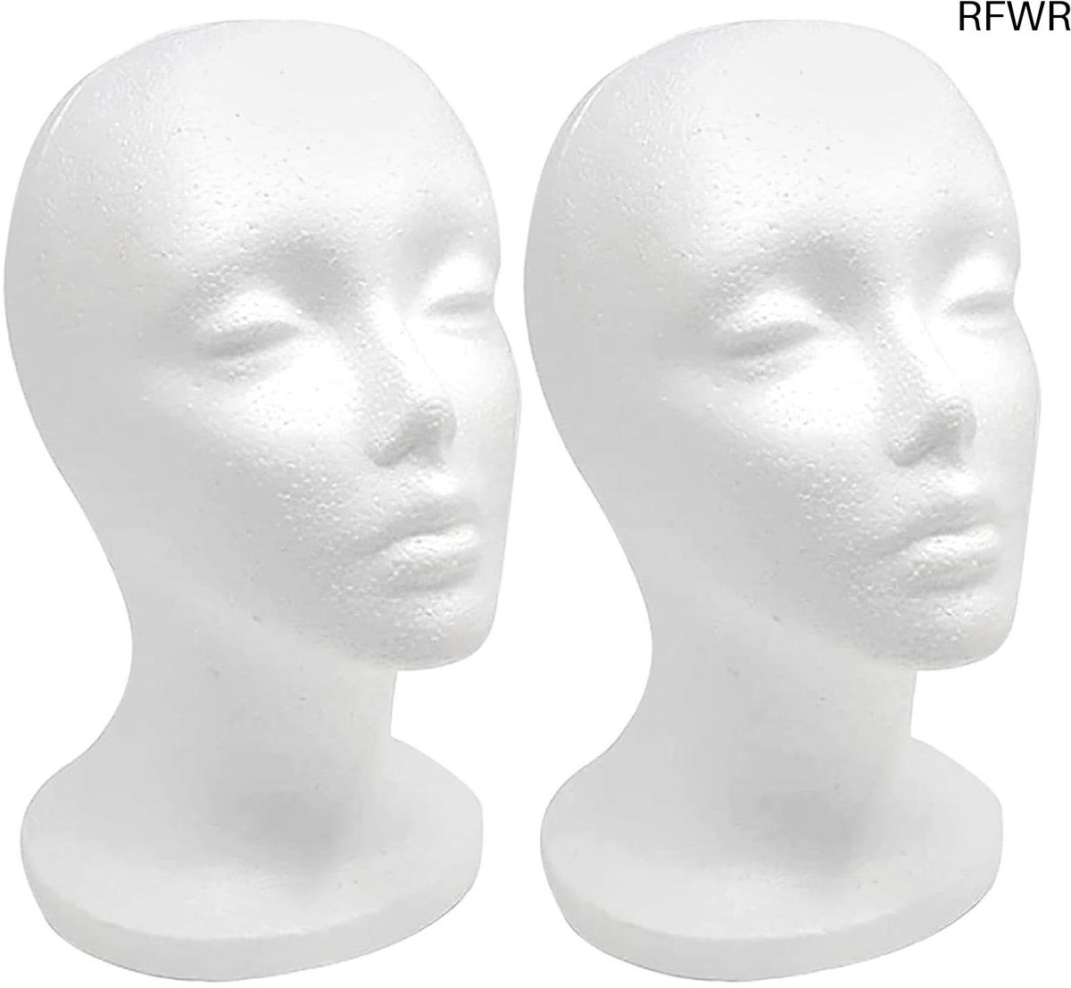  ® 10,6 inch piepschuim mannequin hoofd - Ideaal voor pruiken, hoeden, maskers, en ambachten