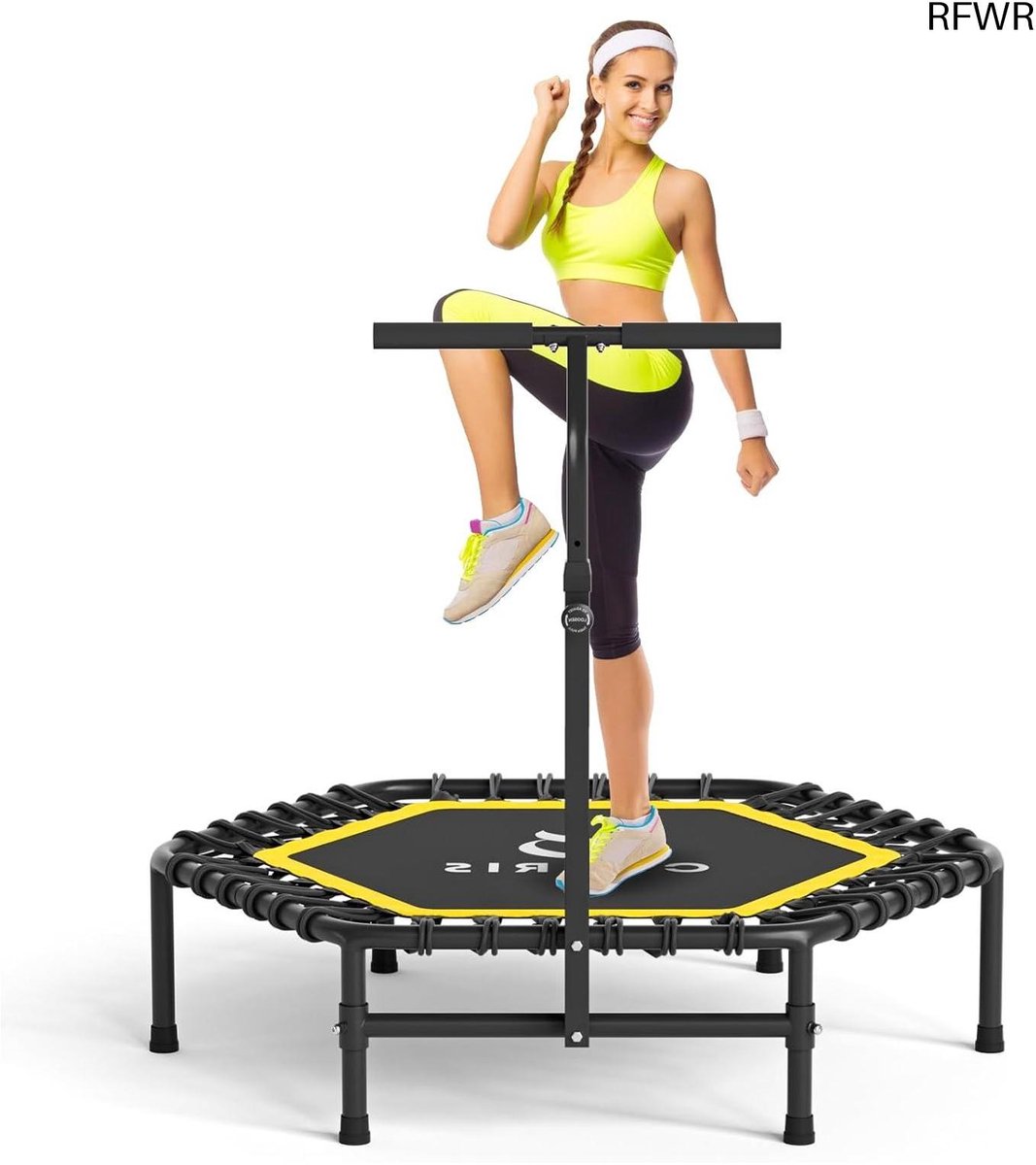  ® 45 inch Fitness Trampoline met Verstelbare Schuimhandgreep