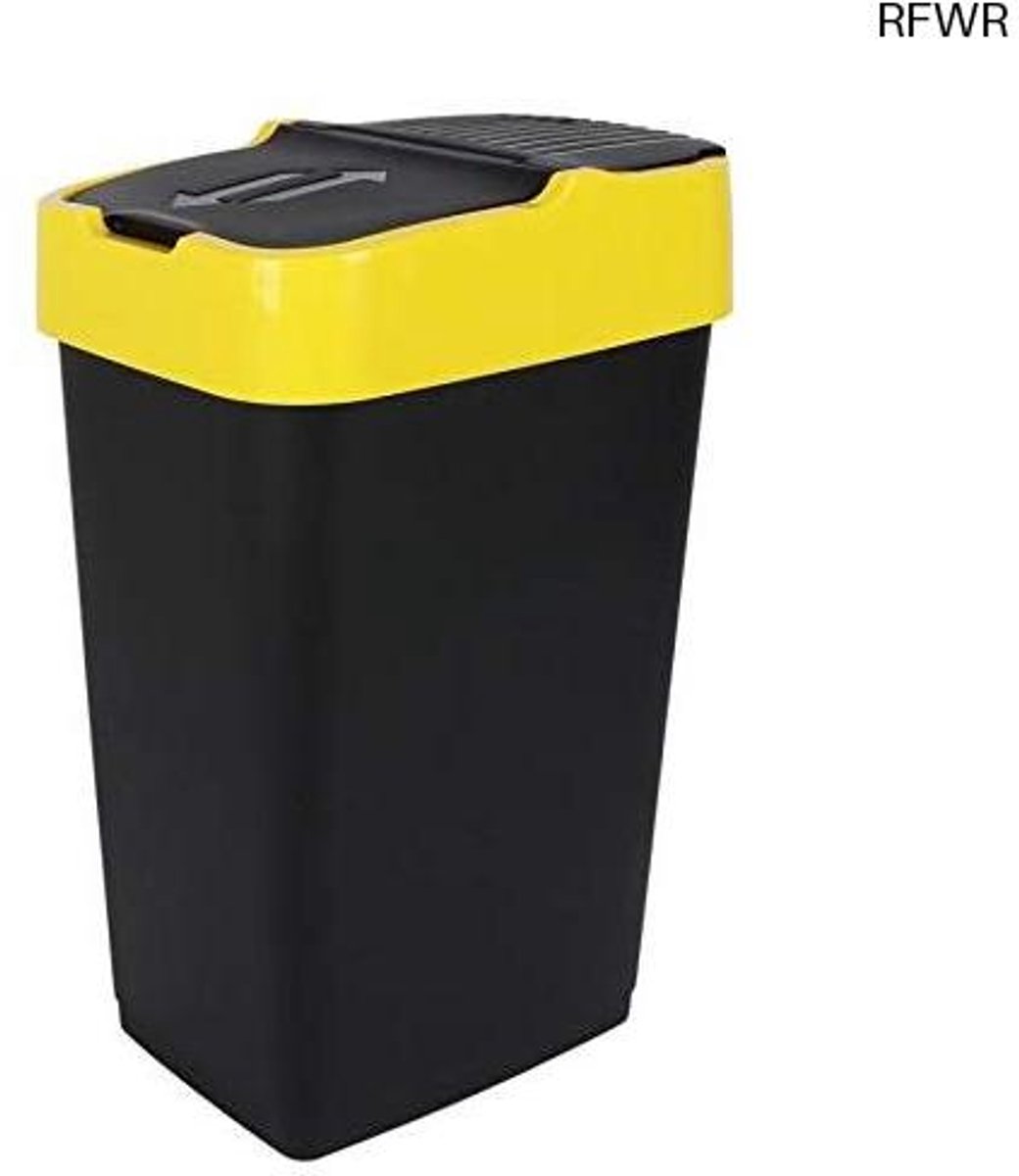  ® Afvalemmer met kanteldeksel - 60 l - kunststof - zwart