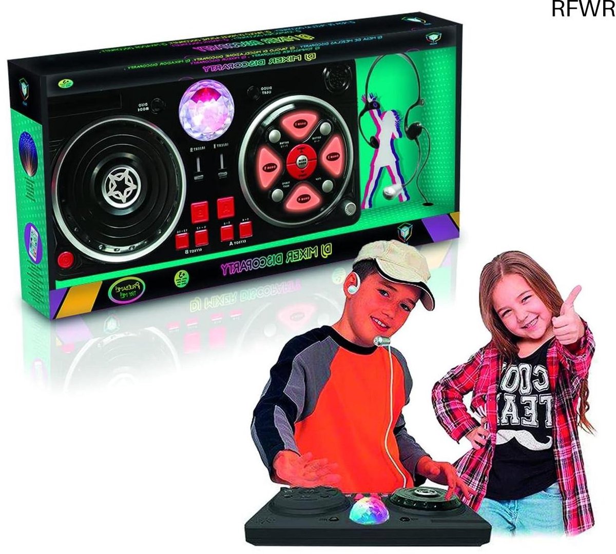  ® DJ-mengpaneel met Lichtbal en Disco-effecten - Mix en Creëer je Eigen Geluiden