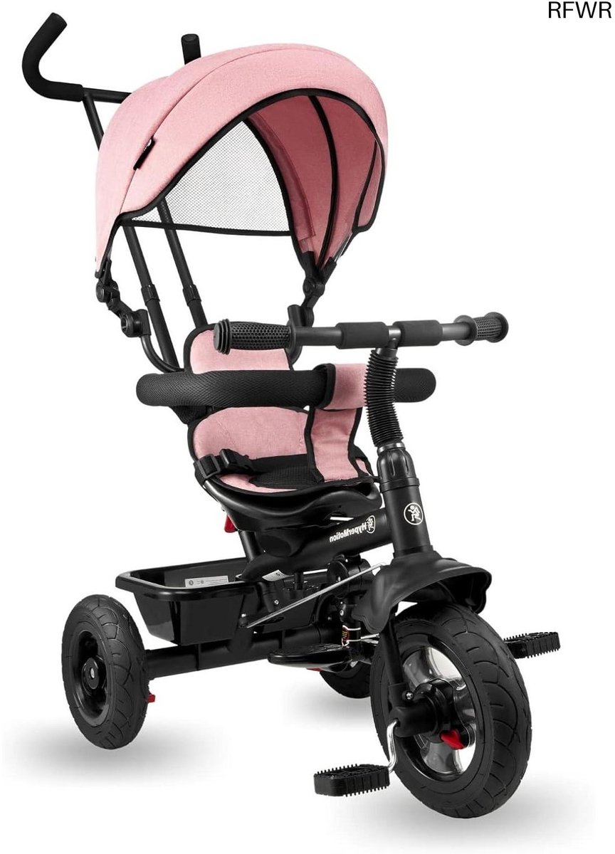  ®   voor Kinderen van 1 tot 4 Jaar met Duwstuur - Roze, Veilig en Ergonomisch