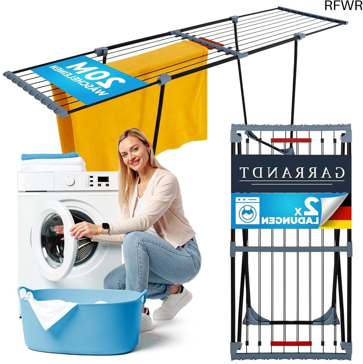  ® Droogrek XXL - Stabiel en Ruimtebesparend Droogrek voor Binnen en Buiten - Ideaal voor Camping en Thuis