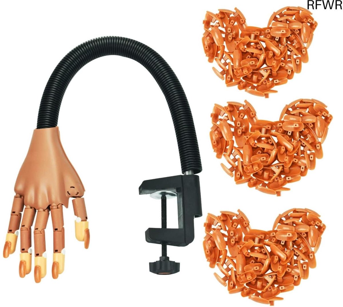  ® Flexibele Oefenhand voor Nagels – 300 Stuks Professionele Nagelkunst Gereedschap voor Thuis-Manicure
