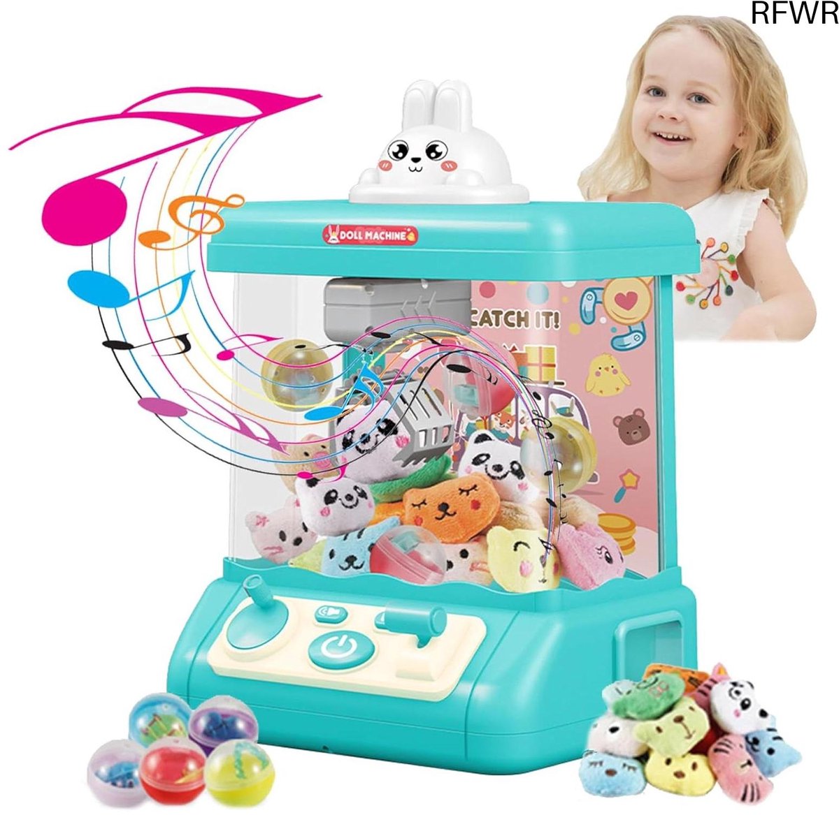  ® Grijparm speelautomaat voor kinderen vanaf 4 jaar met licht, muziek en munten