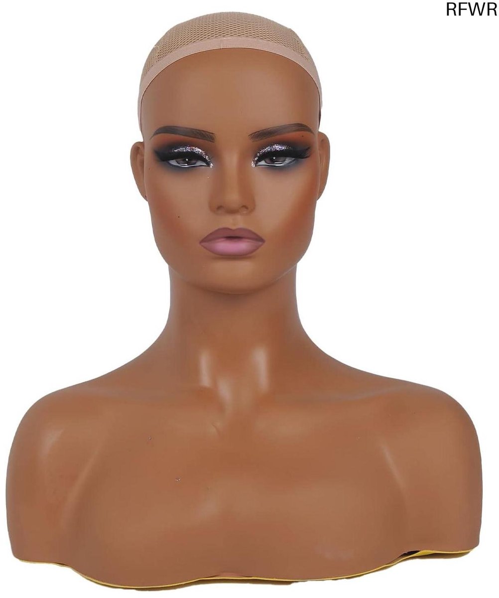  ® Half Body Mannequin voor Pruiken en Kleding - Realistisch Hoofd met Schouders voor Stijl en Presentatie