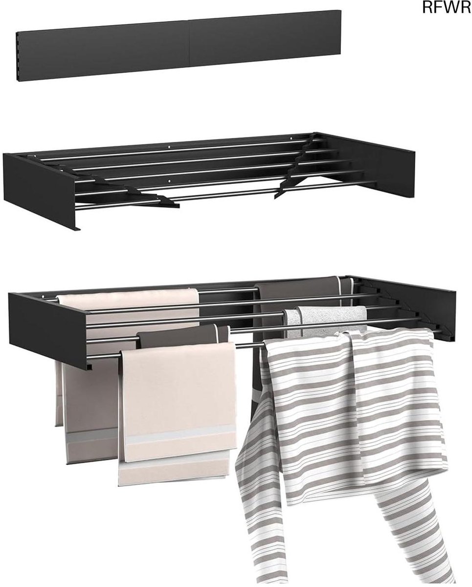  ® Inklapbaar Wanddroogrek - Muurdroogrek 80cm met 4m Drooglengte voor Binnen en Buiten